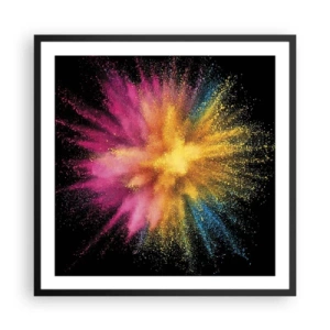 Plakat i sort ramme - Farvernes fødsel  - 60x60 cm