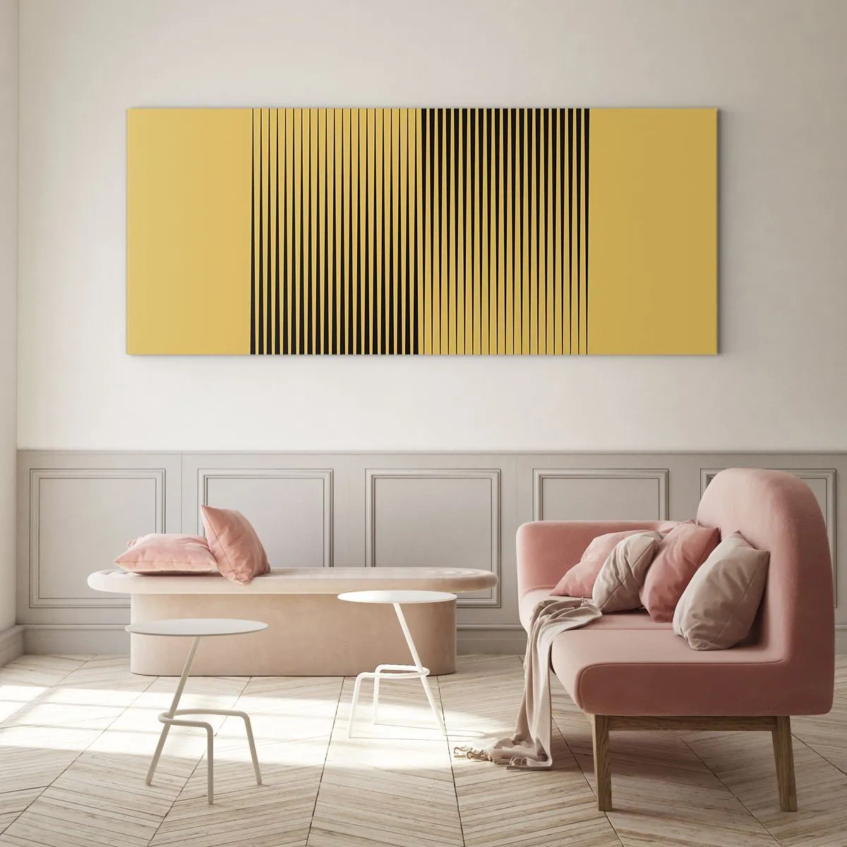Billede på glas - Modsætningernes kvadrat - 100x40 cm