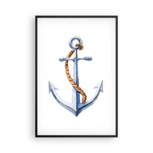 Plakat i sort ramme - Ahoj eventyr! - 61x91 cm