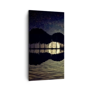 Lærredstryk - Billede på lærred - En nat på kanten af verden - 45x80 cm