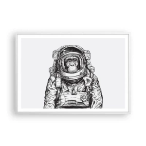 Plakat i hvid ramme - Alternativ evolution - 100x70 cm