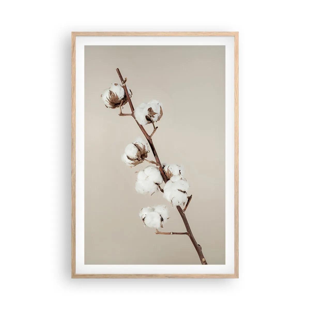Plakat i ramme af lyst egetræ - Ved kilden til blødhed - 61x91 cm