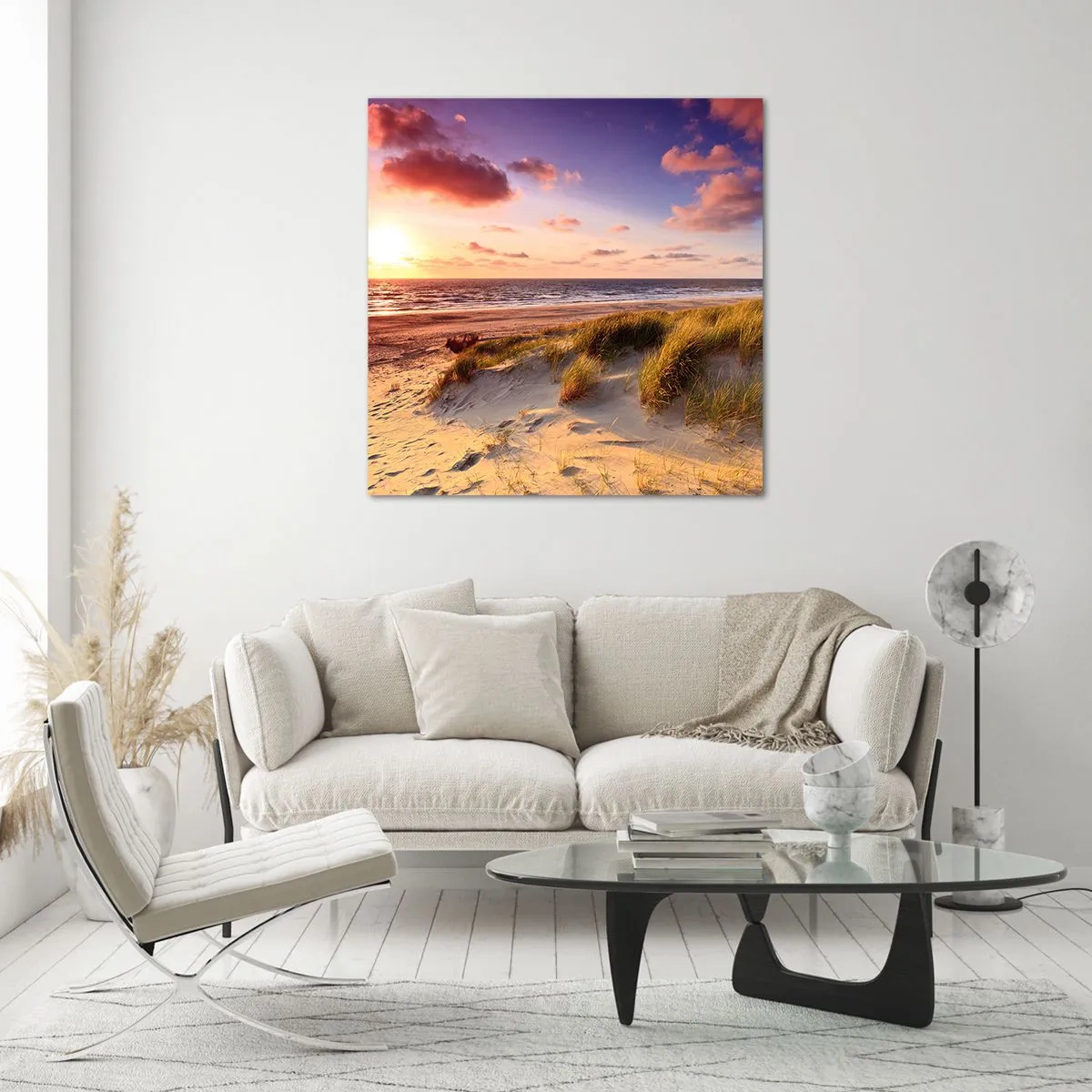 Billede på glas - Luften dufter allerede af sommer - 50x50 cm