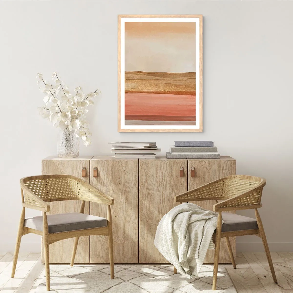 Plakat i ramme af lyst egetræ - Lodret sammensætning - 30x40 cm