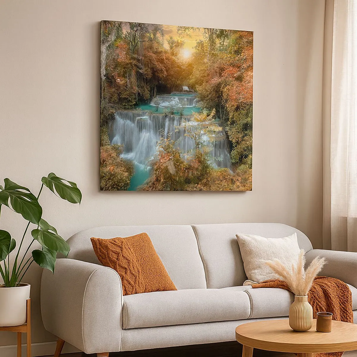 Lærredstryk - Billede på lærred - Skovens skjulte skat - 30x30 cm