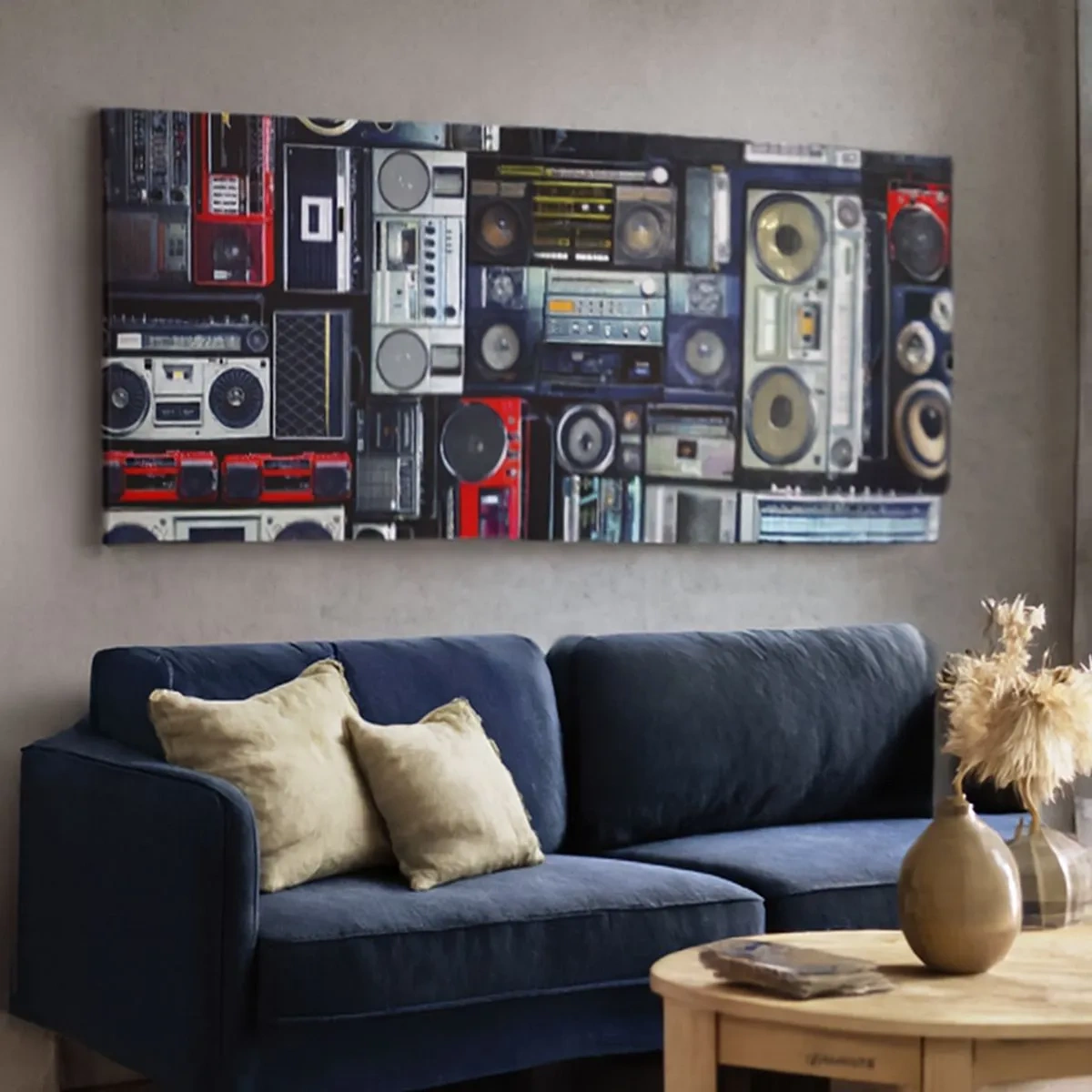 Lærredstryk - Billede på lærred - Nostalgi for 1980'erne. - 100x40 cm