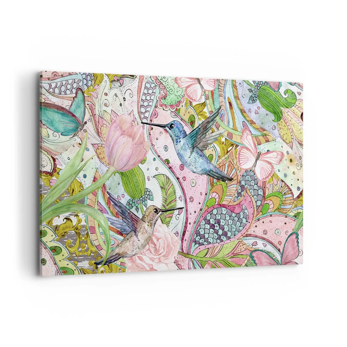 Lærredstryk - Billede på lærred - Forviklet i vinstokkene - 120x80 cm