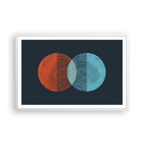 Plakat i hvid ramme - Astronomisk fantasi - 91x61 cm