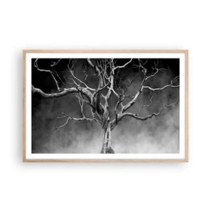 Plakat i ramme af lyst egetræ - Primær og hellig - 91x61 cm