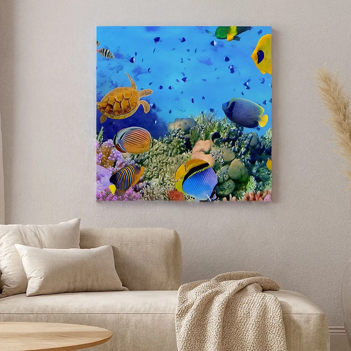 Lærredstryk - Billede på lærred - Og hvad ved vi om livet... - 30x30 cm