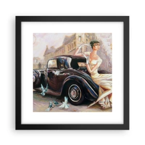 Plakat i sort ramme - Retro elegance - 30x30 cm