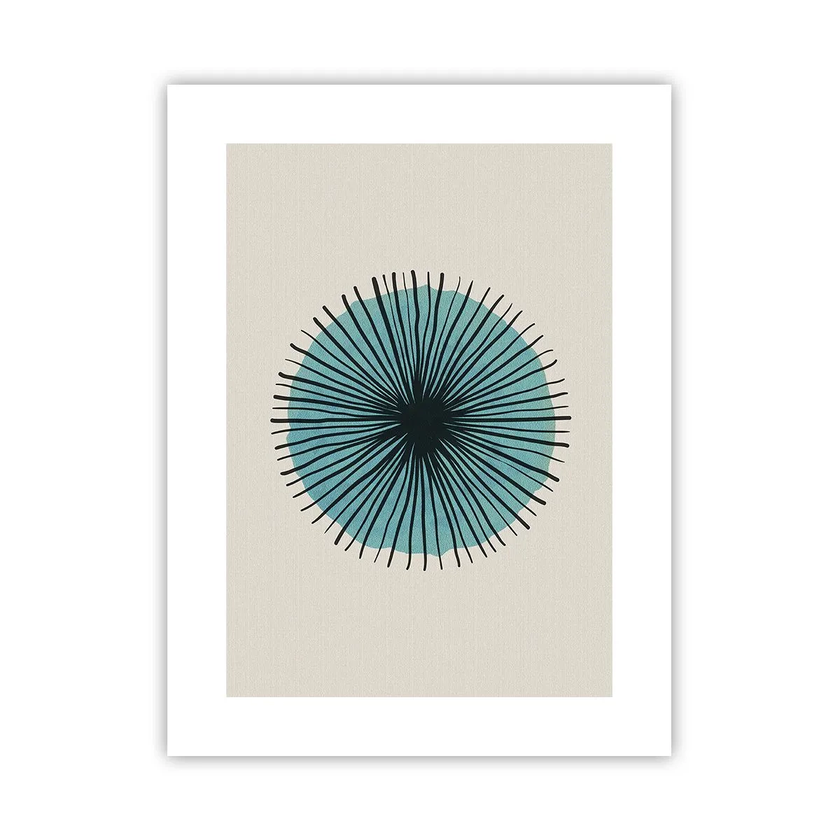 Plakat - Strålende på blå - 30x40 cm