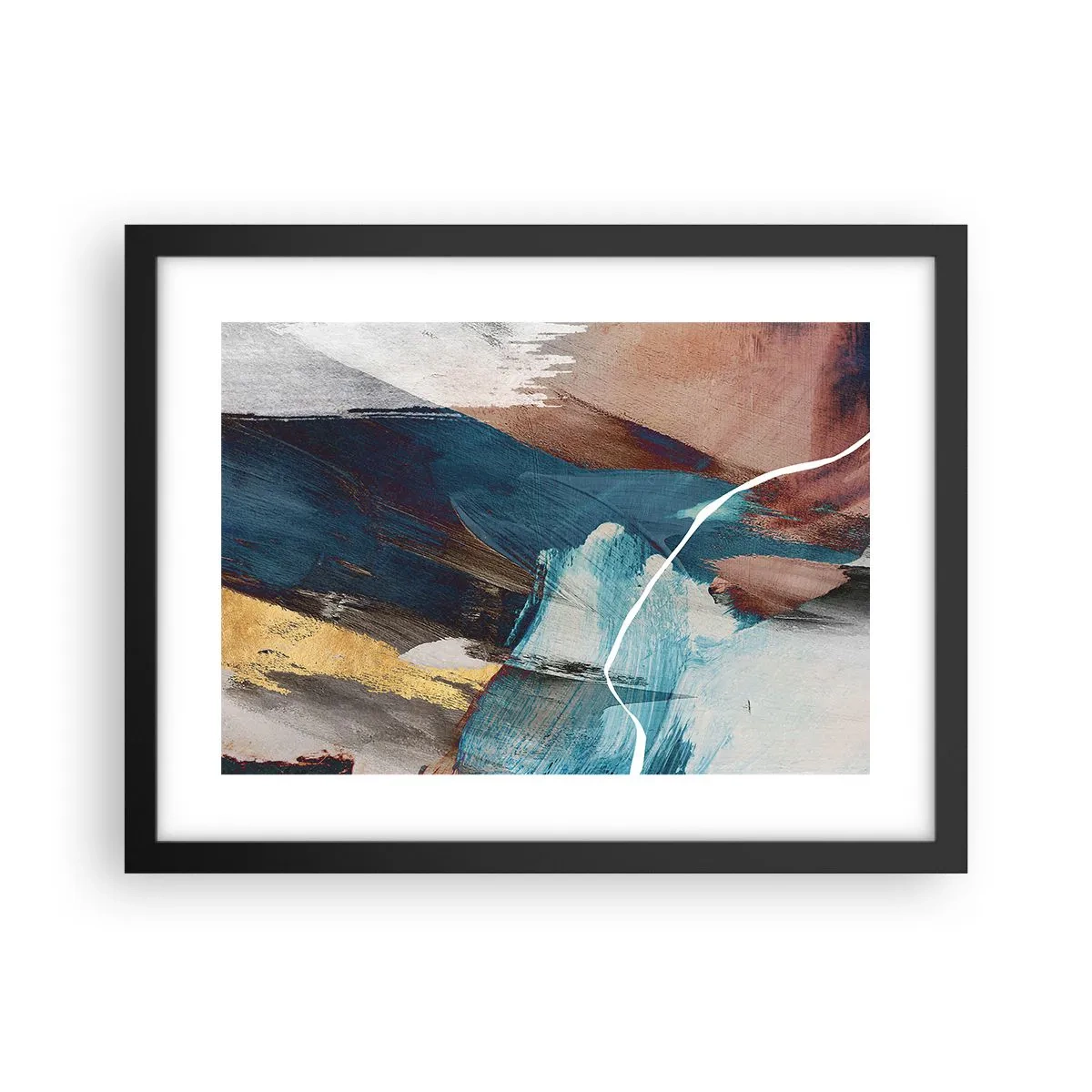 Plakat i sort ramme - Med flair og energi - 40x30 cm