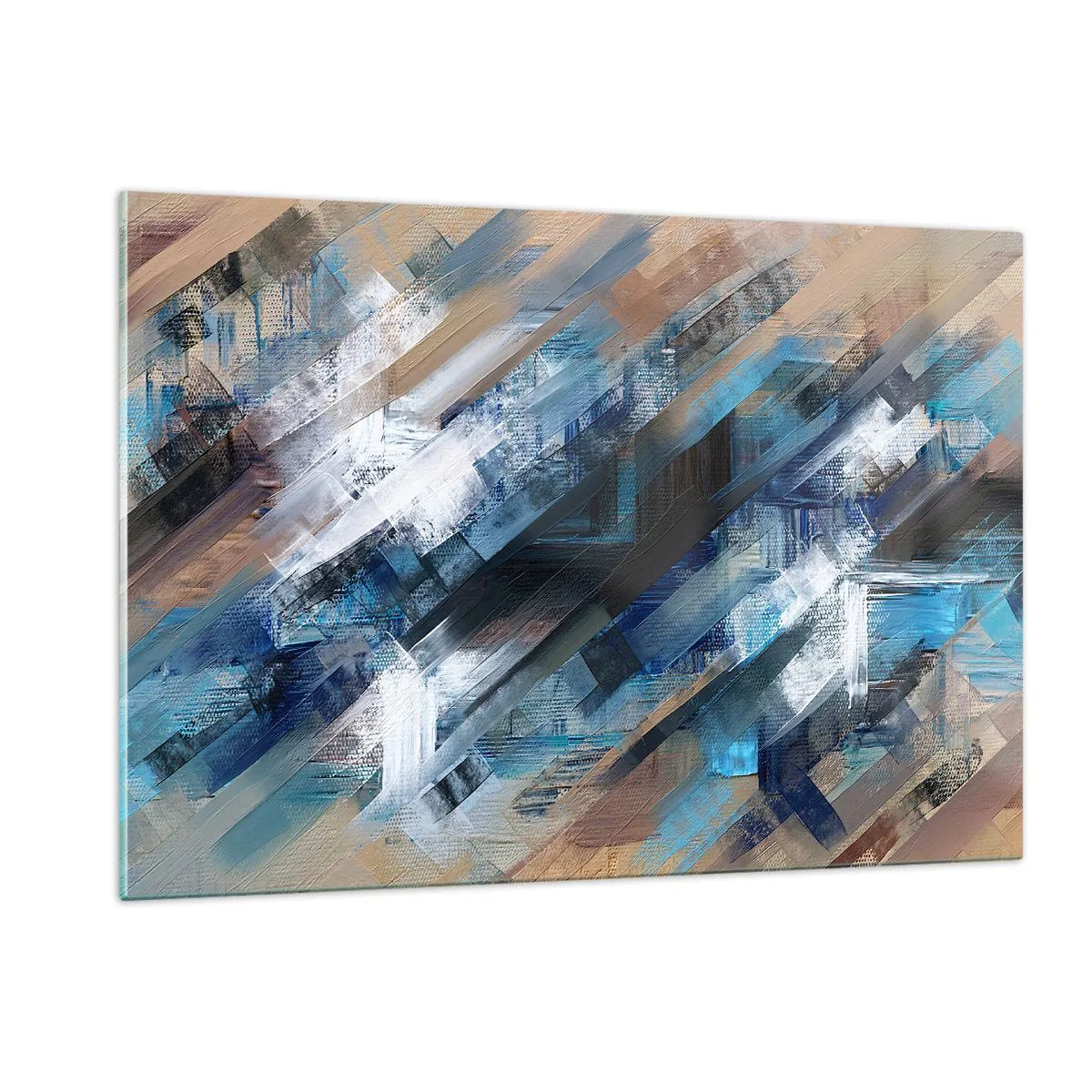 Billede på glas - På en blå skråning - 120x80 cm