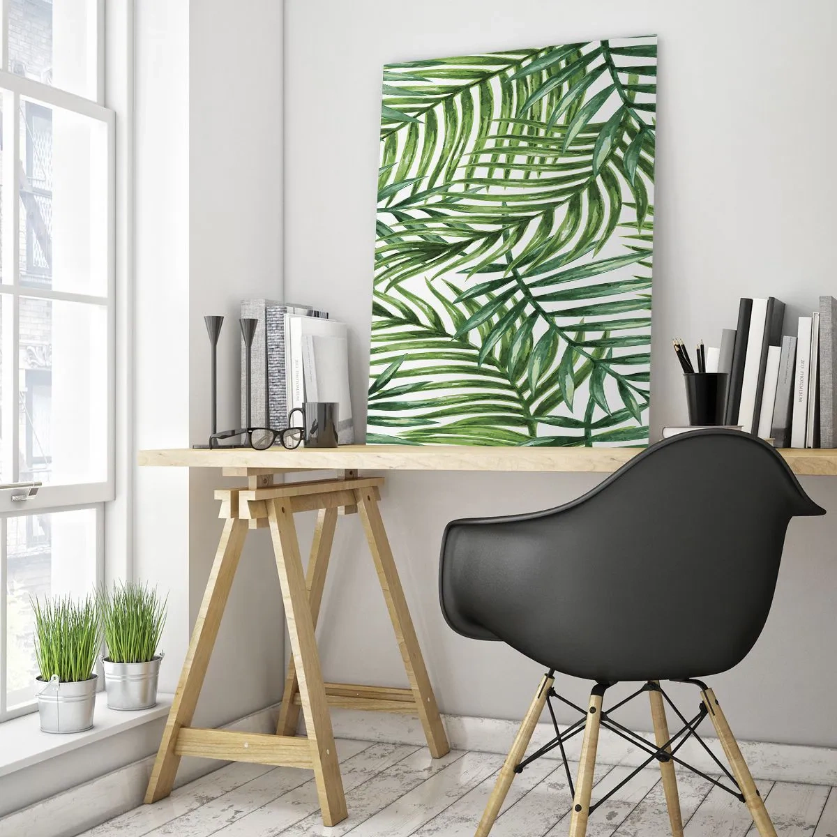 Billede på glas - Under det grønne baldakin - 50x70 cm