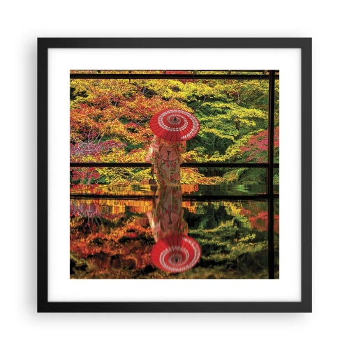 Plakat i sort ramme - I naturens tempel - 40x40 cm