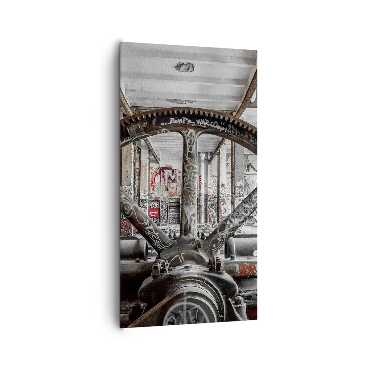 Lærredstryk - Billede på lærred - Fabrikkens hemmelige liv - 65x120 cm