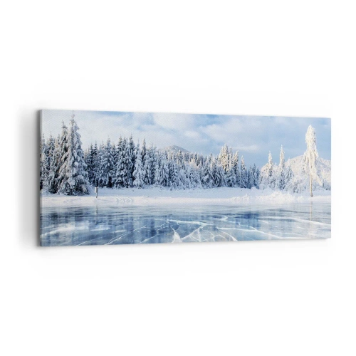 Lærredstryk - Billede på lærred - En blændende og krystalklar udsigt - 100x40 cm