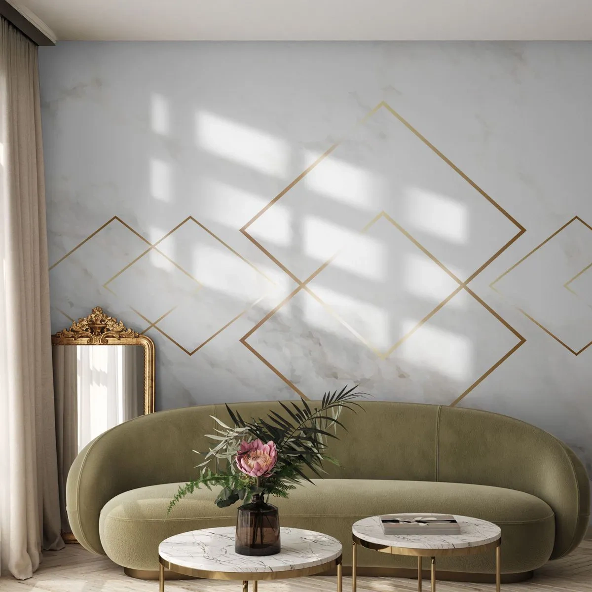 Fototapet Premium Sand - Udsigt til det uendelige - Abstraktion, Stykke, Marmor - 100x70 cm