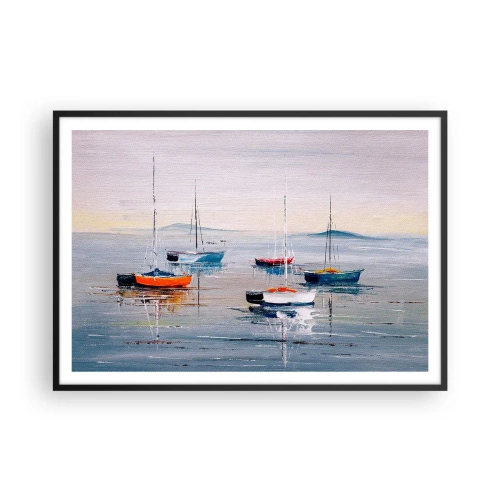 Plakat i sort ramme - Et velfortjent hvil - 100x70 cm