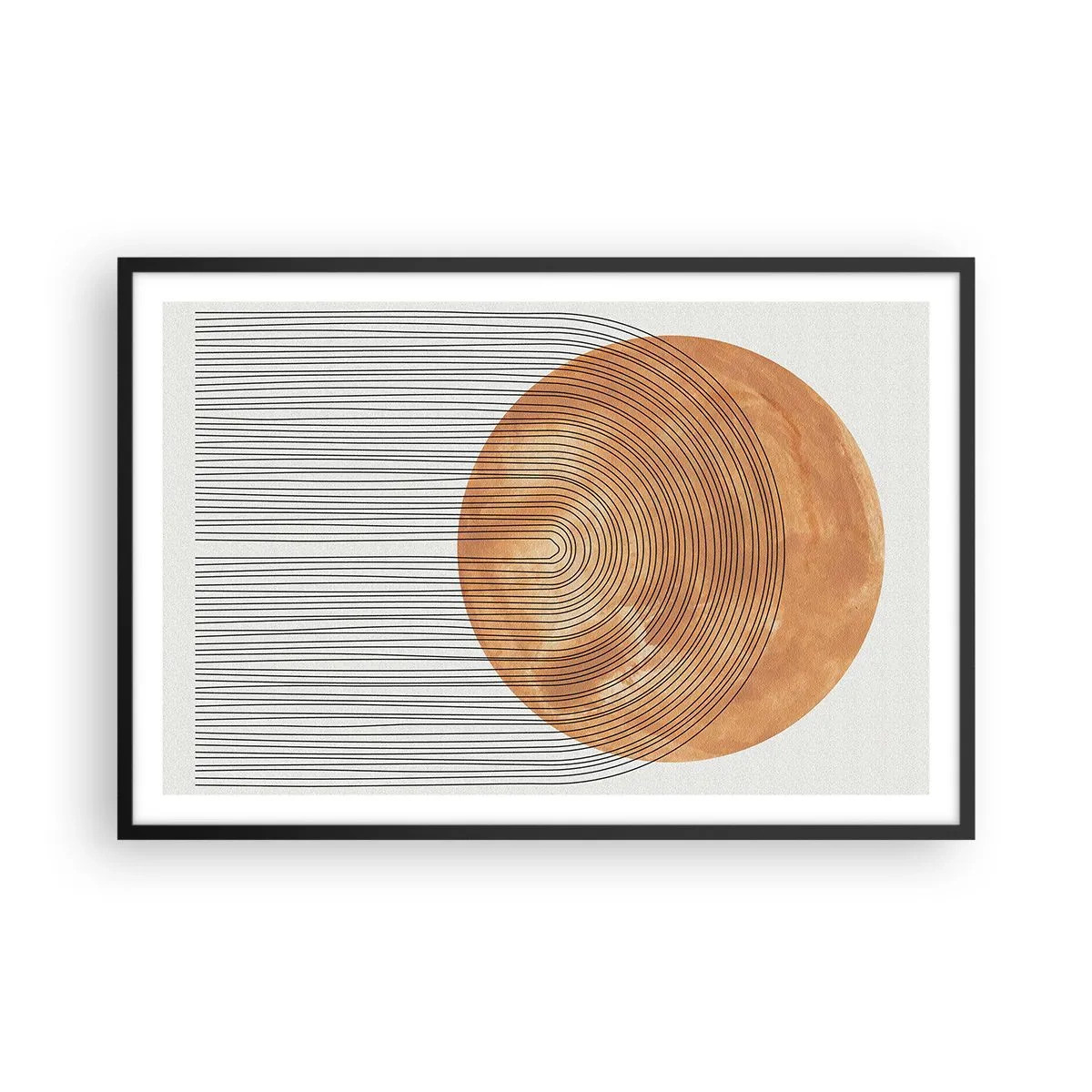 Plakat i sort ramme - En solrig komposition - 91x61 cm