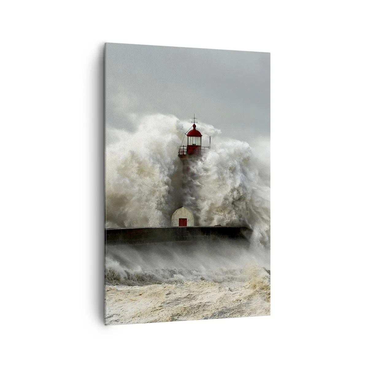 Lærredstryk - Billede på lærred - Havets vrede - 80x120 cm