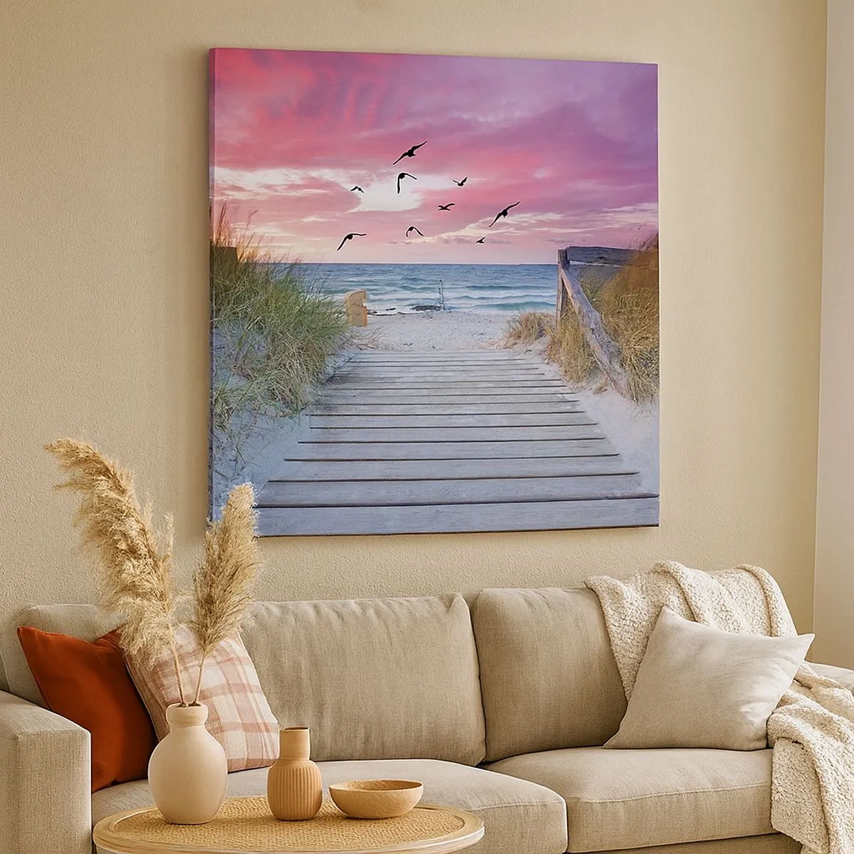 Lærredstryk - Billede på lærred - Baltisk indtryk - 30x30 cm