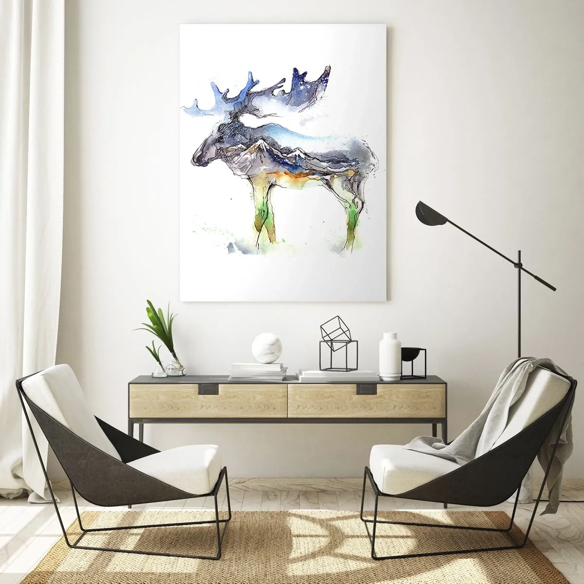 Billede på glas - Helten i en vinterfortælling - 70x100 cm