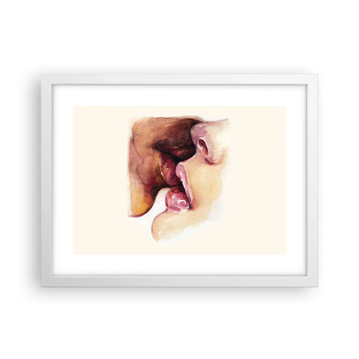 Plakat i hvid ramme - Som nat og dag, jord og himmel - 40x30 cm