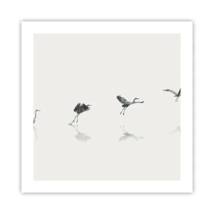 Plakat - Fire enkle trin - 50x50 cm