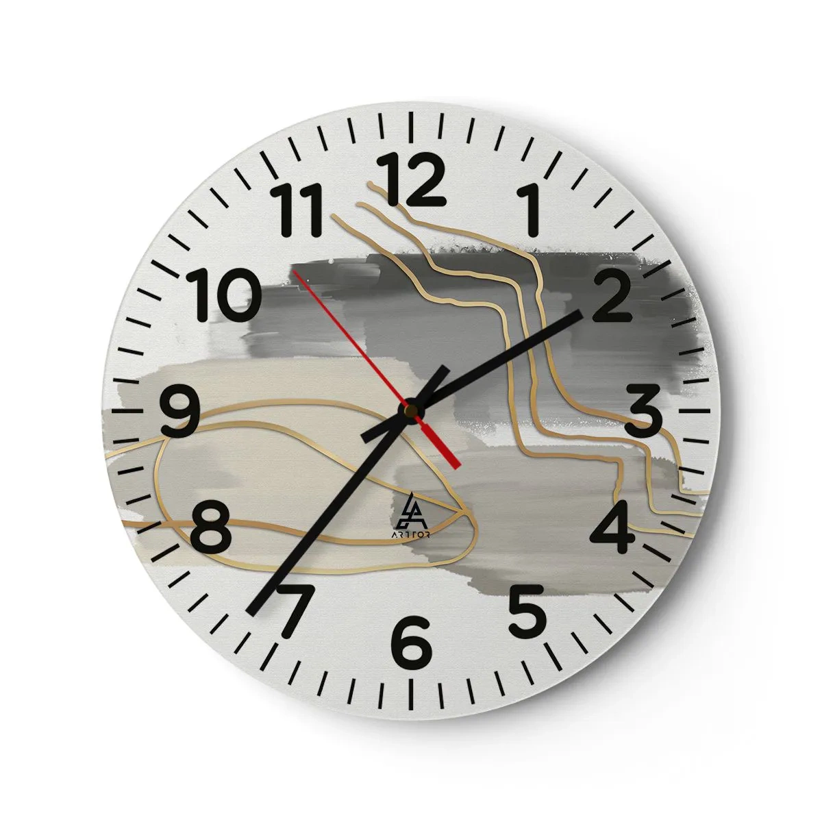 Vægur, Uret - Vedholdenhed og bevægelse - 40x40 cm