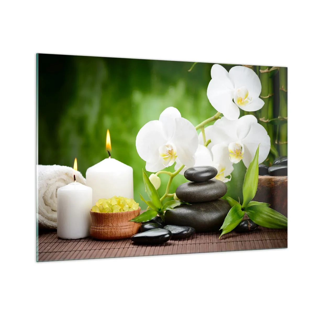 Billede på glas - Duftende, blomstret, delikat touch - 100x70 cm