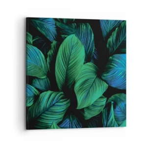 Lærredstryk - Billede på lærred - I den grønne flok - 70x70 cm