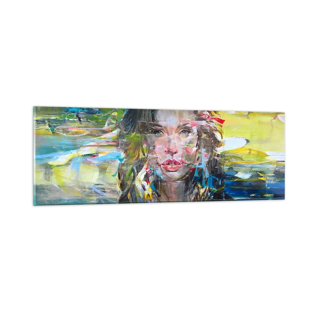 Billede på glas - Bag lufttæppet - 90x30 cm