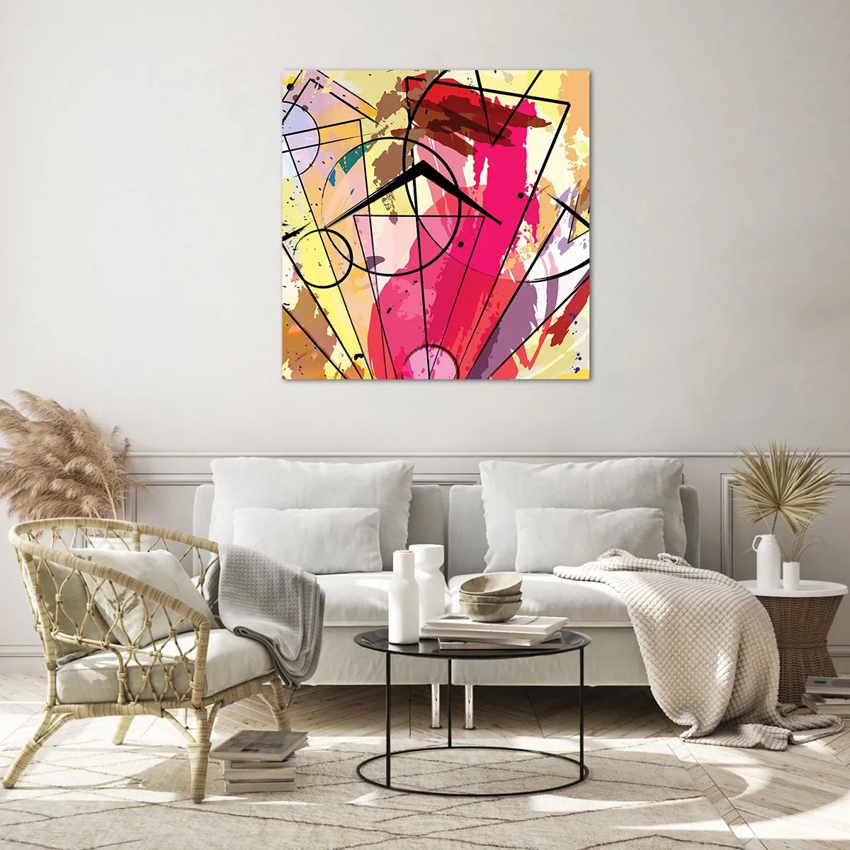 Billede på glas - Eksplosion - 60x60 cm