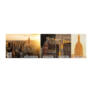 Prøve Fototapet Premium Canvas - At vokse i solen - By, New York, Arkitektur - 100x30 cm