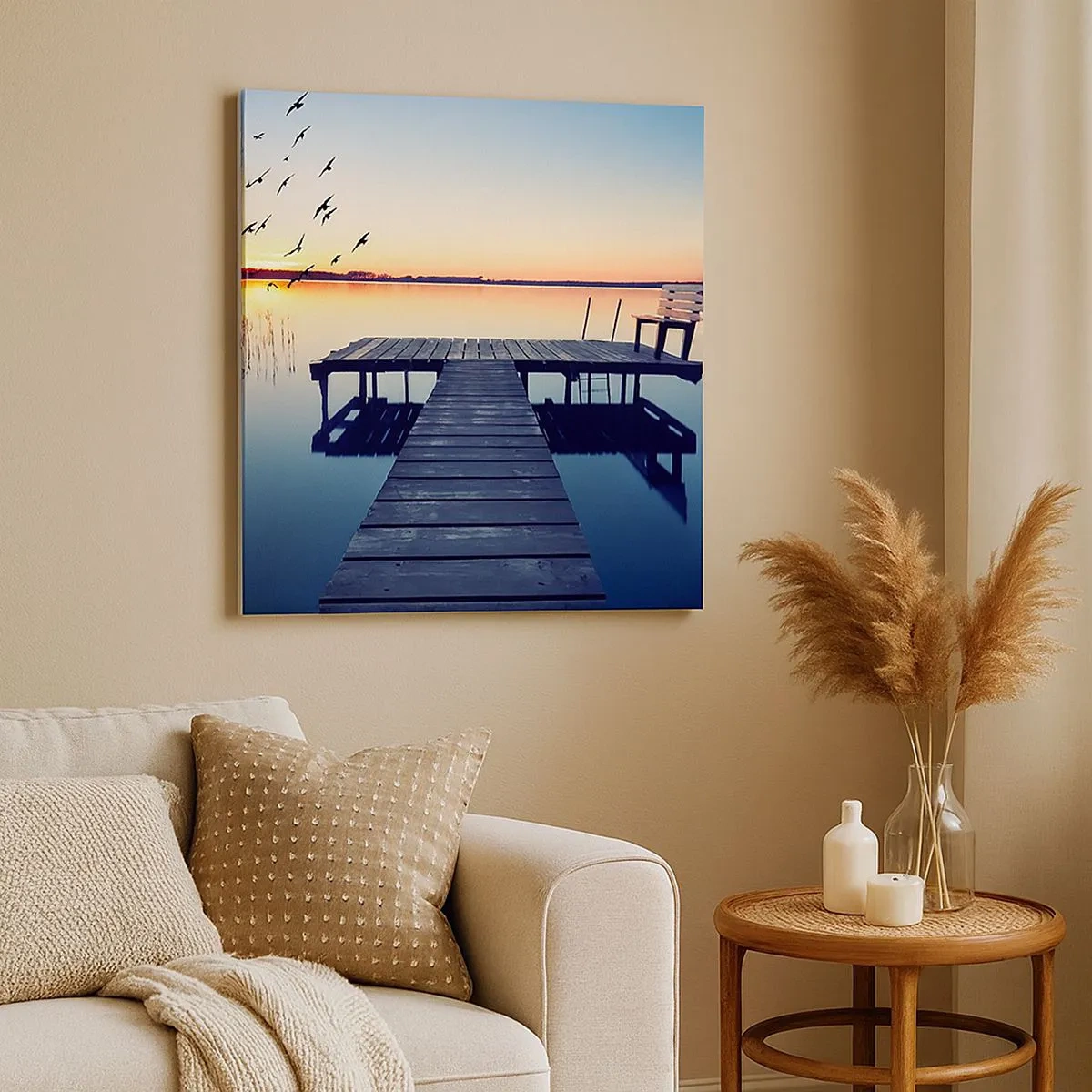 Lærredstryk - Billede på lærred - Det var en god dag - 30x30 cm