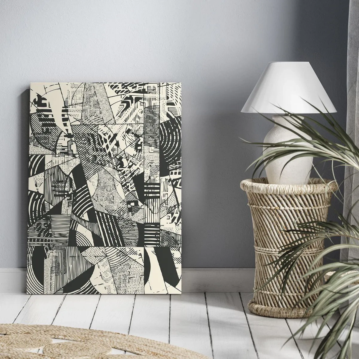 Lærredstryk - Billede på lærred - Nutidens dynamik - 50x70 cm