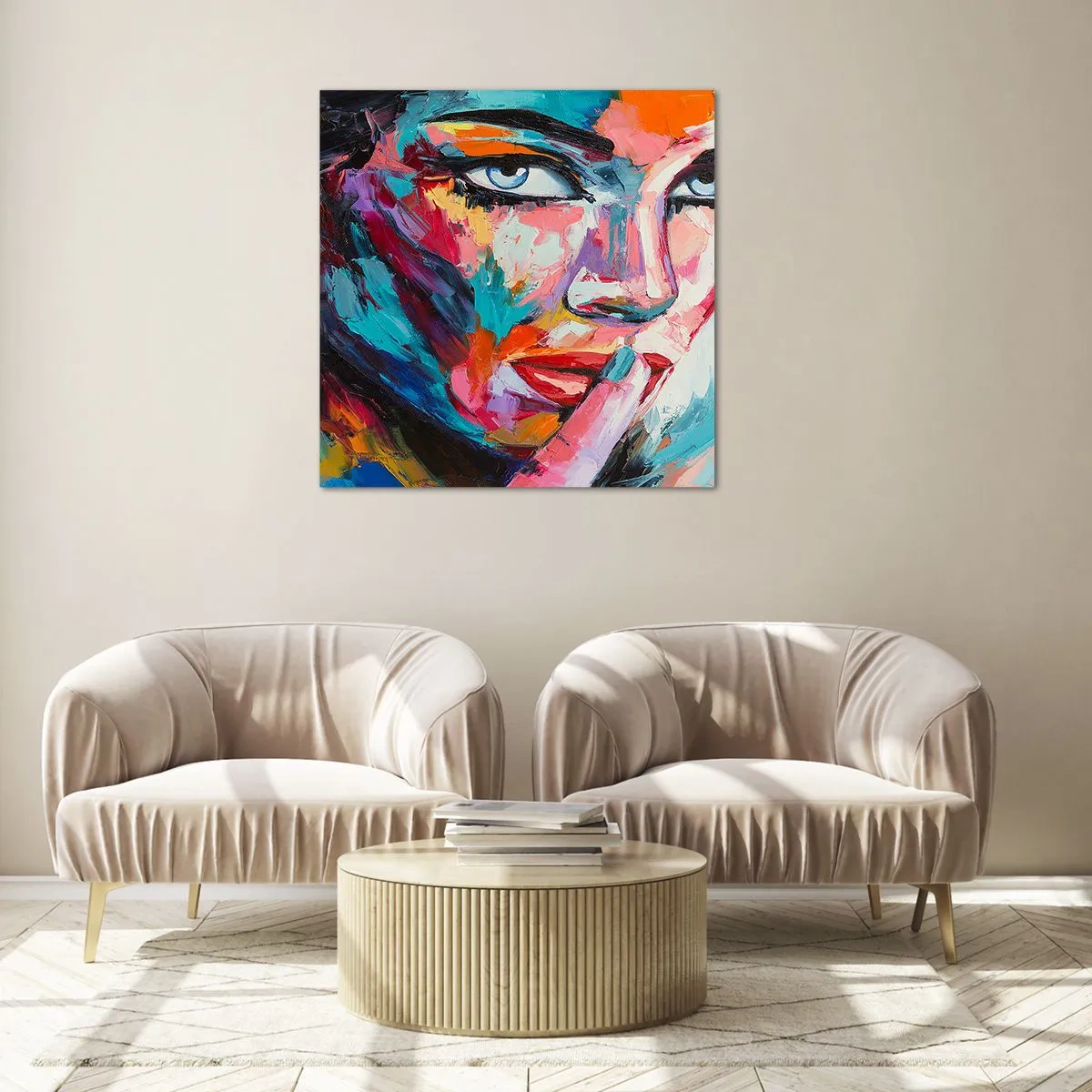 Billede på glas - Vores første hemmelighed - 40x40 cm