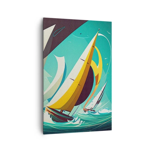 Lærredstryk - Billede på lærred - Tæt på og personligt med elementerne - 80x120 cm