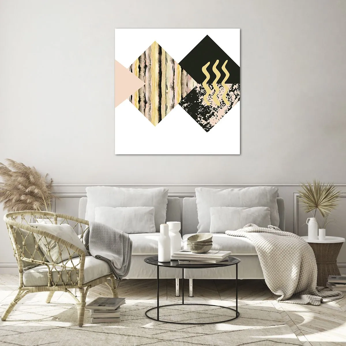 Billede på glas - Ikke så simpelt - 70x70 cm