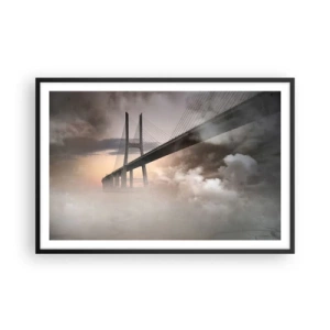 Plakat i sort ramme - På en flod, der ikke eksisterer - 91x61 cm