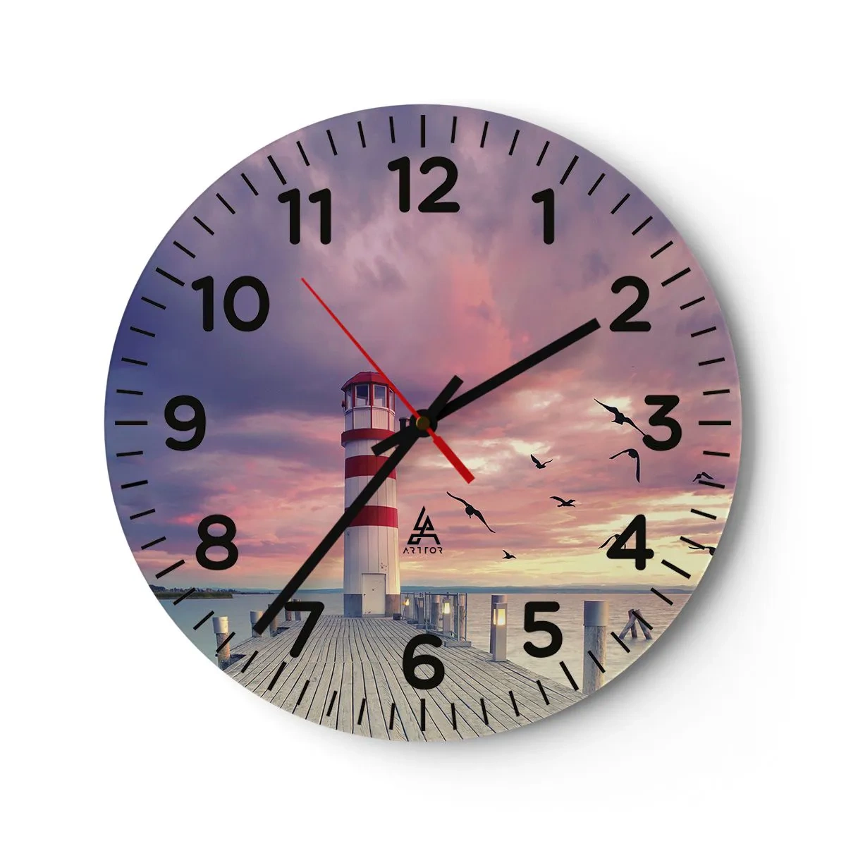 Vægur, Uret - Det er tid til havnen - 40x40 cm