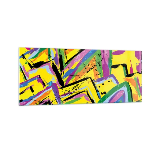 Billede på glas - Han råber af glæde - 100x40 cm