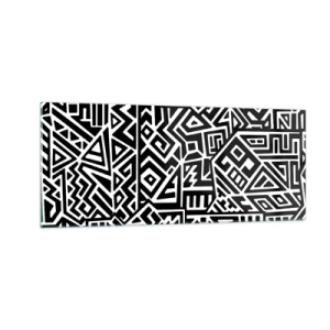 Billede på glas - Præcolumbiansk sammensætning - 100x40 cm