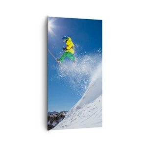 Lærredstryk - Billede på lærred - Danser med bjergene - 65x120 cm