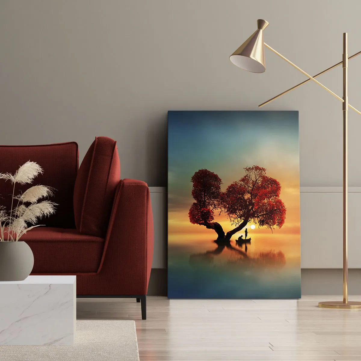 Lærredstryk - Billede på lærred - Fjern og tavs verdensløshed - 50x70 cm