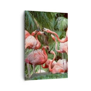 Lærredstryk - Billede på lærred - Sladder om eftermiddagen - 70x100 cm