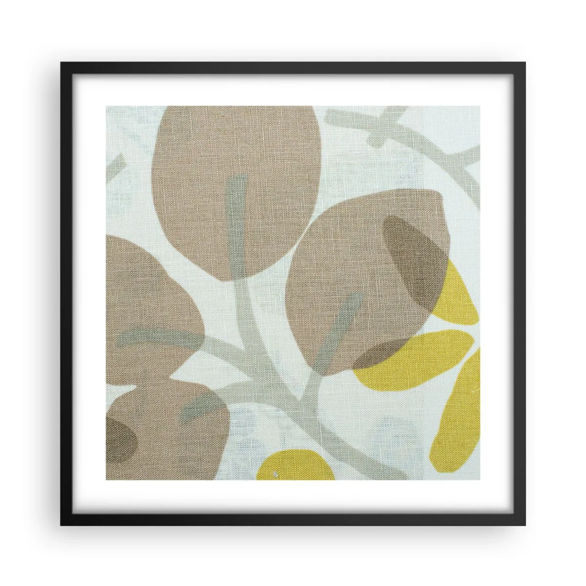 Plakat i sort ramme - Komposition i solskinnet - 50x50 cm