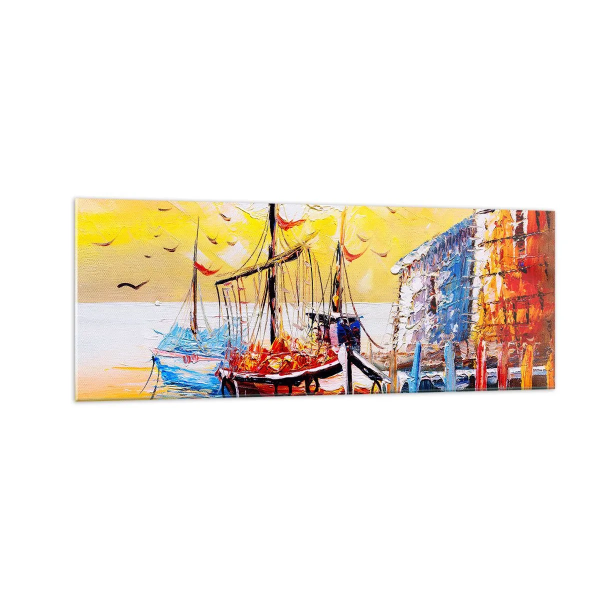 Billede på glas - Glædelig tilbagevenden - 140x50 cm